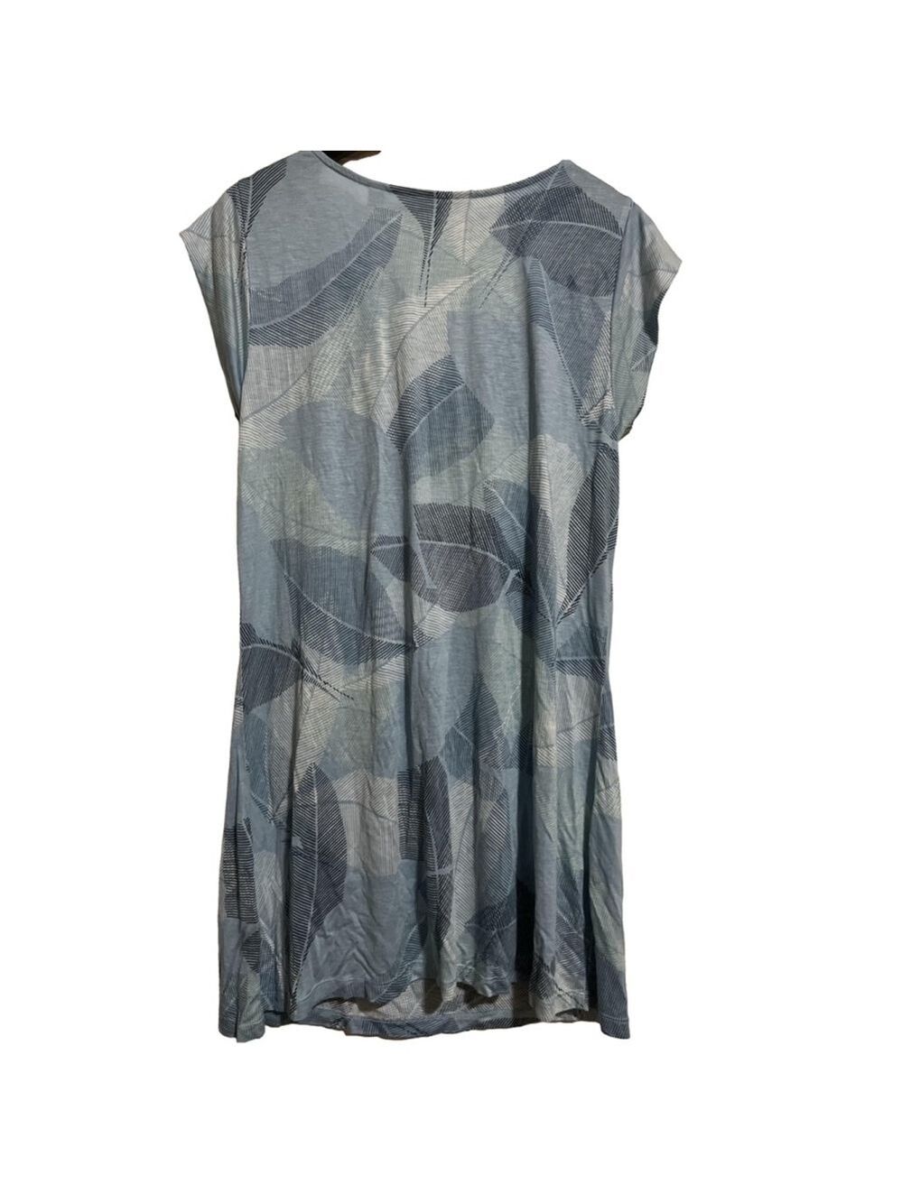 New York & Company Blue Leaf Print Dress XL - Picture 3 of 5
